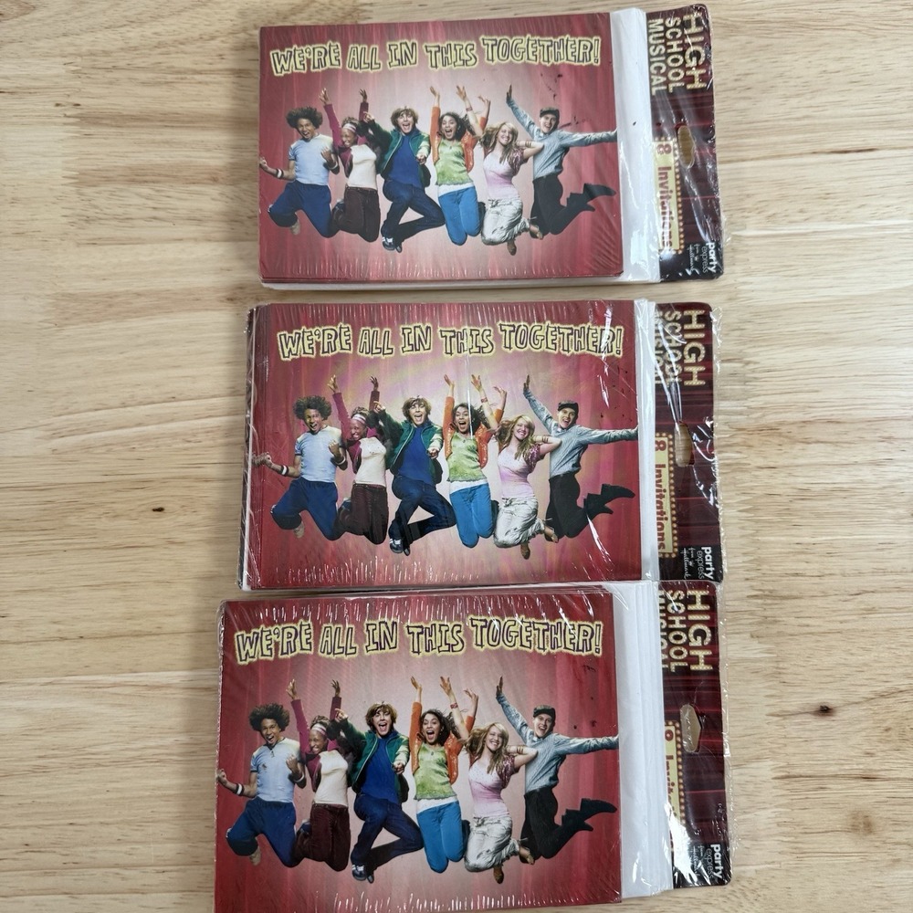 Vintage High School Musical Party Invitations Hallmark 24 Invitations 3 Packs